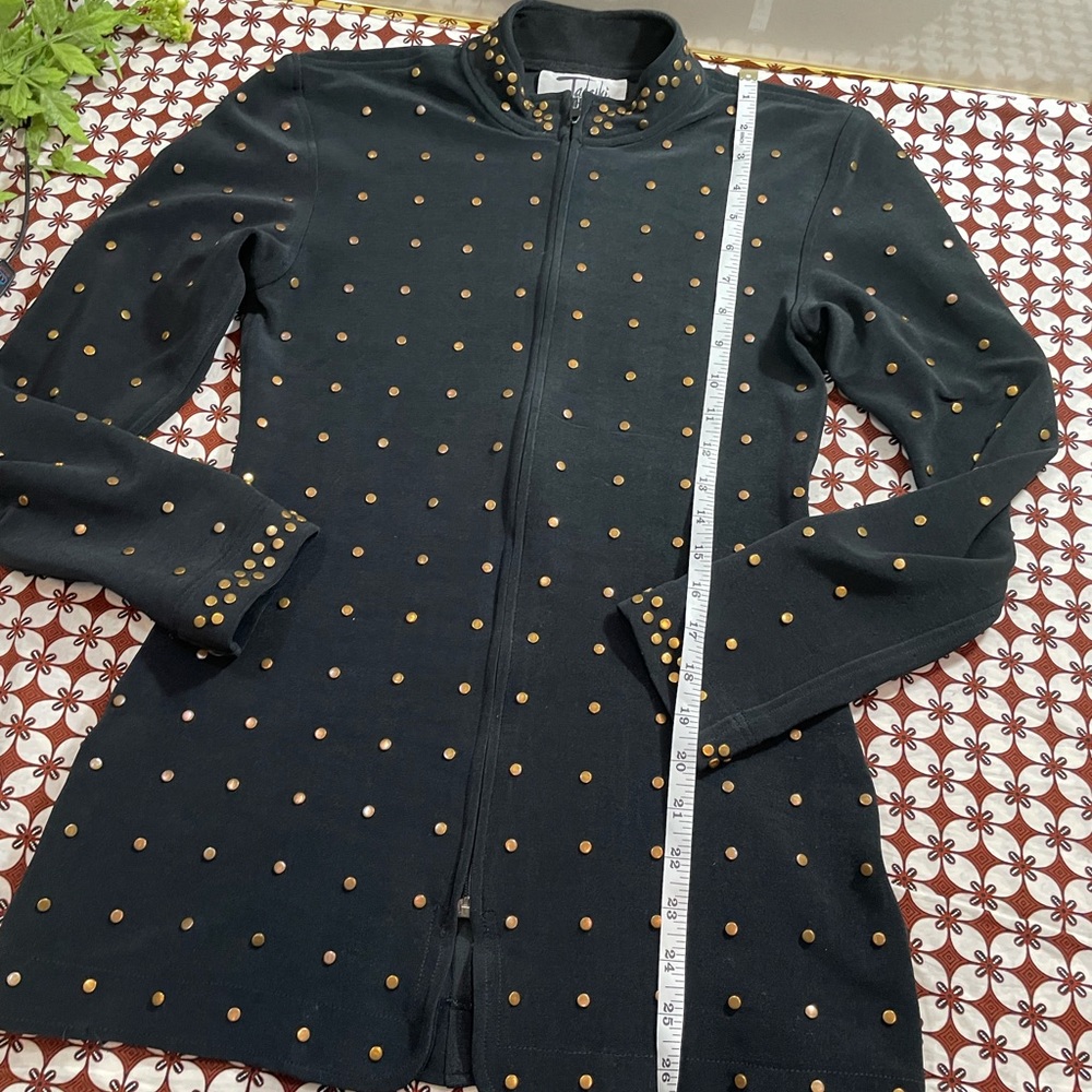 Vintage Tadashi  studded Top - Picture 3 of 10